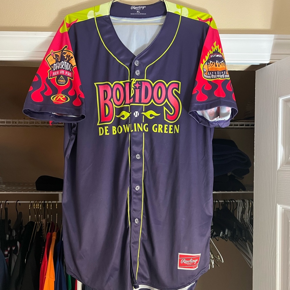 Authentic rawlings classA milb Copa de la Diversión Bowling Green Bólidos jersey